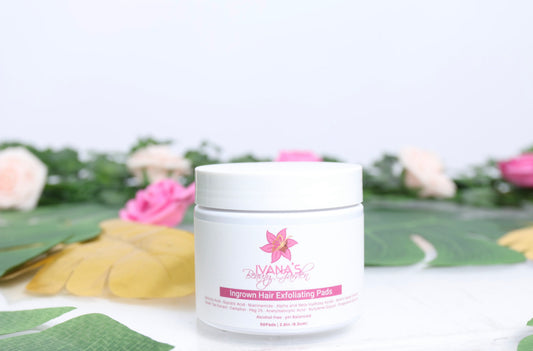 Ingrown hair exfoliating pads